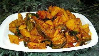 கத்தரிக்காய் உருளை கிழங்கு மசால்  How To Make Brinjal And Potato masalaSouth Indian Recipe [upl. by Saleme]