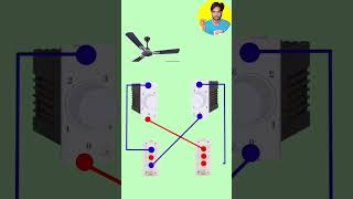 2 way fan regulator working easy way wiring only One simple method wiring subcribe 👍🥰 [upl. by Shaner351]