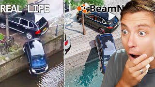 Reacting To Real Crashes vs beamNG Crashes [upl. by Radec]