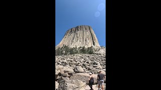 View From the Devils Tower Trail Devils Tower Wyoming shorts hiking devilstower [upl. by Eadahc]