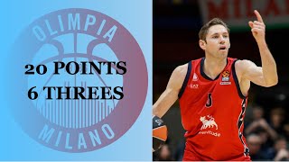 Fabien Causeur Highlights 20 Pts 6 threes vs Crvena Zvezda 2425 Season [upl. by Liatrice]