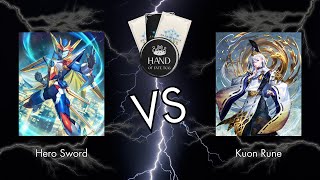 Hero Sword vs Kuon Rune  Shadowverse Evolve feature match [upl. by Lever]