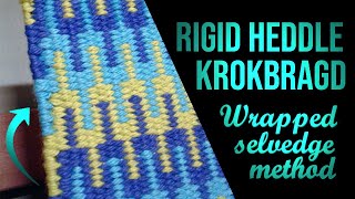 Weave Krokbragd on a Rigid Heddle Tidy Edges [upl. by Dnalyag450]