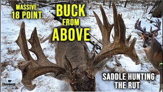 Calling in a Manitoba MONARCH ARCHERY BUCK Saddle Hunting Whitetail  This Ones For Grandpa [upl. by Alrep]