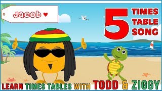 5 Times Table Song Learning is Fun The Todd amp Ziggy Way [upl. by Gerrilee]