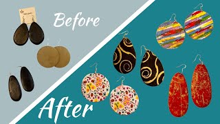 DIY Fabric Covered Earrings │EasyBeginnerFriendly [upl. by Chrotoem]