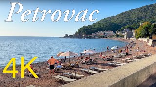 Petrovac Montenegro 🇲🇪 October Walk ☀️ 2023 4K 60fps Walking Tour  with Captions [upl. by Sacksen403]