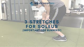 3 Stretches for Soleus for Tight Soleus and Tight Calf Muscles [upl. by Ahscrop]