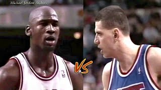 12121992 Michael Jordan vs Drazen Petrovic Big Duel MJ One Man Game amp 63 Pts Total [upl. by Ringe655]