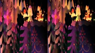 DISNEYLAND 3D Small World Sony Bloggie 3D ride through [upl. by Esirahs392]