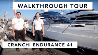 Cranchi Endurance 41 Presented by Parker Adams Boat Sales  Stunning Yacht Tour [upl. by Naugan]