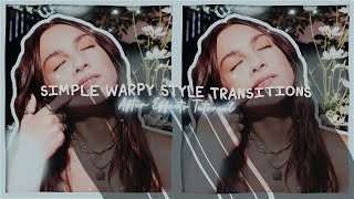 simple warpy style transitions  after effects tutorial [upl. by Cogn137]