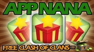 How to get FREE GEMS on Clash of Clans using App Nana  Epic Raid [upl. by Nynnahs]