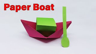 Easy Paper Boat Making Tutorial  How To Make a Paper Boat [upl. by Aihseuqram]