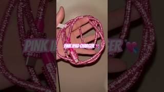 Pink blinged out iPad charger 😋💘 ipad charger pink pinkpinkpink glitter bling pinkglitter [upl. by Inatsed]