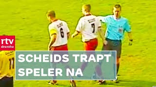 Scheidsrechter trapt naar speler  RTV Drenthe [upl. by Euqimod]