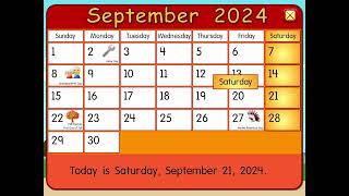 September 2024 calendar Starfall [upl. by Ibbor553]