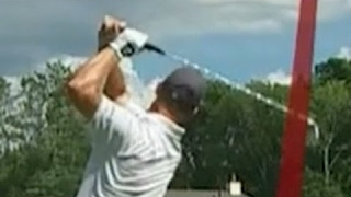 Pro Golfer Josh Broadaway Swings Cross Handed 2016 Wyndham Championship PGA Tournament [upl. by Angelika]