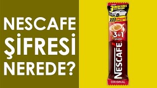 Nescafe Çekilişi  Şifre Paketin Neresinde [upl. by Iroj478]