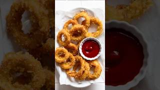 TRY THIS 🔥😍 Potato Chip Crusted Baked Onion Rings viralrecipe trendingrecipe [upl. by Melisande]