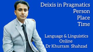 Deixis in Pragmatics  Person Place amp Time  Deictic Expressions Indexicals Indexicality I We [upl. by Botzow]