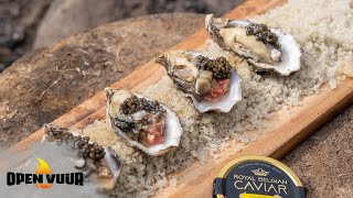 Geflambeerde oesters met kaviaar  Open Vuur [upl. by Ellenrahc156]