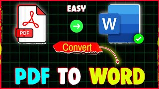 How to Convert PDF to Word for Free 🔥  2024 [upl. by Acinoryt]