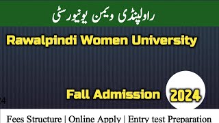 Rawalpindi women university fall admission 2024  RWU  Entry test preparation RWU  RWU admission [upl. by Nosauq]