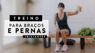 Treino fácil para deixar BRAÇOS e PERNAS durinhos  Carol Borba [upl. by Netsirhk]