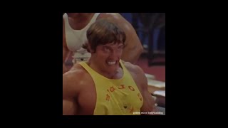 golds Gym Venice beach CA Arnold Schwarzenegger and Ed corney training lats [upl. by Grannias]