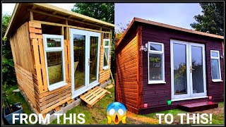 DIY Pallet Summer House Build  Pallet Shed  Man Cave [upl. by Diena]