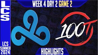 C9 vs 100 Highlights Game 2  LCS W4D2 Summer 2024  Cloud9 vs 100 Thieves Week 4 Day 2 [upl. by De]