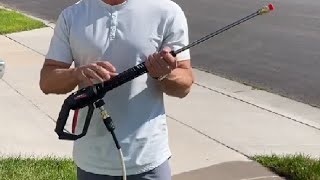 Pressure Washer Gun with Power Wash Extension Wand 4000PSI PRESSURE WASHER GUN Done Right [upl. by Dulla]