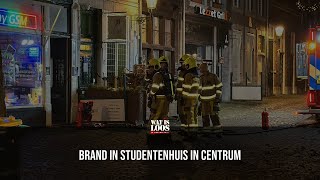 BRAND IN STUDENTENHUIS IN CENTRUM [upl. by Eelannej]