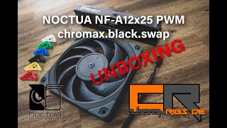 NOCTUA NFA12x25 PWM chromax black swap UNBOXING [upl. by Otrebor]