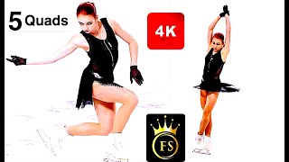 Александра Трусова Sasha TRUSOVA🇷🇺Free Skate 2021 Russian Test Skates Lands 5 Quads CAM4K [upl. by Nohtanhoj]