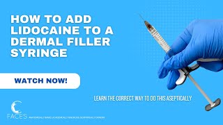 Adding Lidocaine to Dermal Filler [upl. by Acirderf]