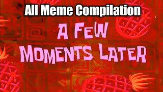 A few moments Later All Meme Compilation Template  SpongeBob Squarepants Time Meme Template [upl. by Portland23]