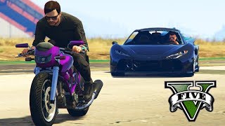 GTA V Online MOTO vs SUPER CARROS  O DESAFIO mais IMPOSSÍVEL [upl. by Aitropal9]