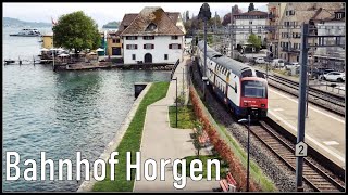 Horgen beautiful railway station  Bahnhof Horgen am Zürichsee  Kanton Zürich Schweiz 2019 [upl. by Pardo]