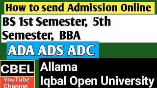 Online Admission Process 2024 BA first semester BSC 1st semester Allama Iqbal Open University [upl. by Rosenblatt]