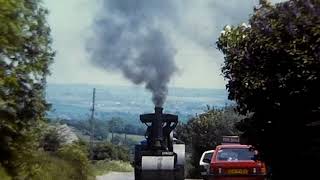 Aveling Barford steam roller number 605 quotKimquot steaming through Beeley Derbyshire early 1980s [upl. by Kimball]