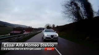 Essai Alfa Romeo Stelvio 20 turbo 280 ch AT8 Q4 Lusso  Lalternative aux SUV allemands [upl. by Frayda716]