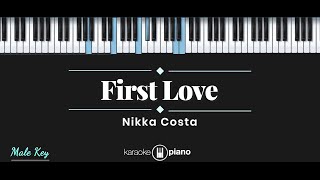 First Love  Nikka Costa KARAOKE PIANO  MALE KEY [upl. by Mayne]