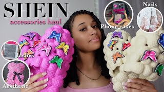 HUGE SHEIN ACCESSORIES HAUL 2023  jewerly phone cases bonnets planner bubble slides amp more [upl. by Danice]