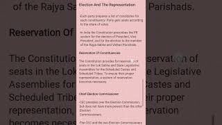 Class 11 Political Science Chapter 3 Election And The Representation importantnotes [upl. by Yelac989]