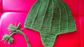 Gorro Tejido En Crochet Para Hombre [upl. by Flinn]