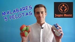 Tutorial Malabares  5 pelotas [upl. by Anawit53]