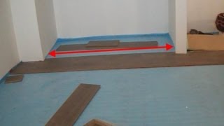 How To Install Laminate Wood Flooring under a Closet Door Mryoucandoityourself [upl. by Nylanna]