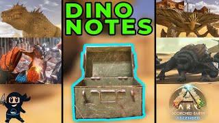 All Dino Dossier Locations on Scorched Earth Ark Survival Ascended [upl. by Uzial]